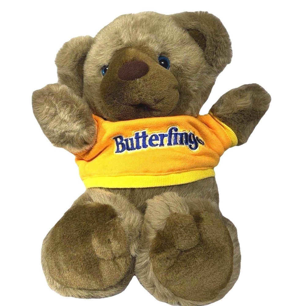Vintage 1987 Nabisco Butterfinger Sweater Teddy Bear Plush Stuffed Animal Toy